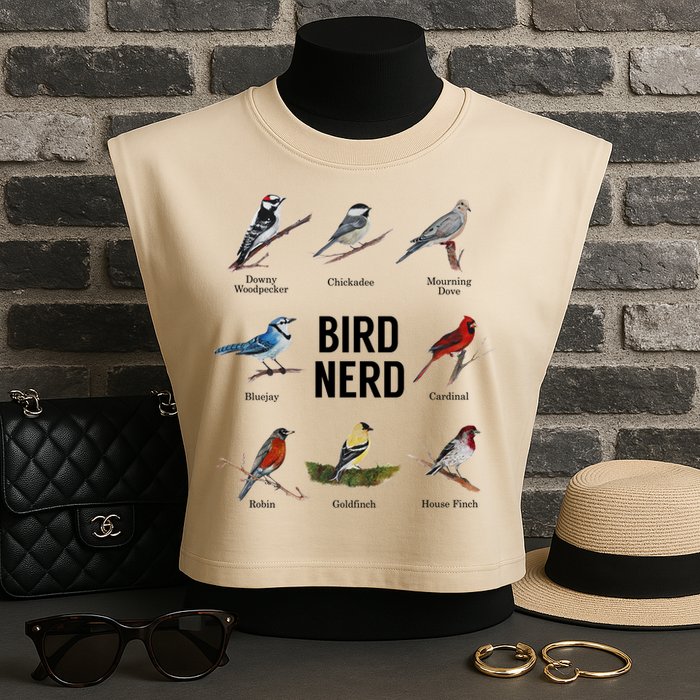 Bird Nerd Bird Lover Or Watcher Gift Garment-Dyed Women's Muscle Tee