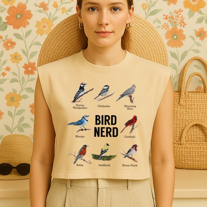 Bird Nerd Bird Lover Or Watcher Gift Garment-Dyed Women's Muscle Tee