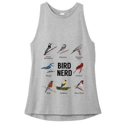 Bird Nerd Bird Lover Or Watcher Gift Ladies PosiCharge Tri-Blend Wicking Tank
