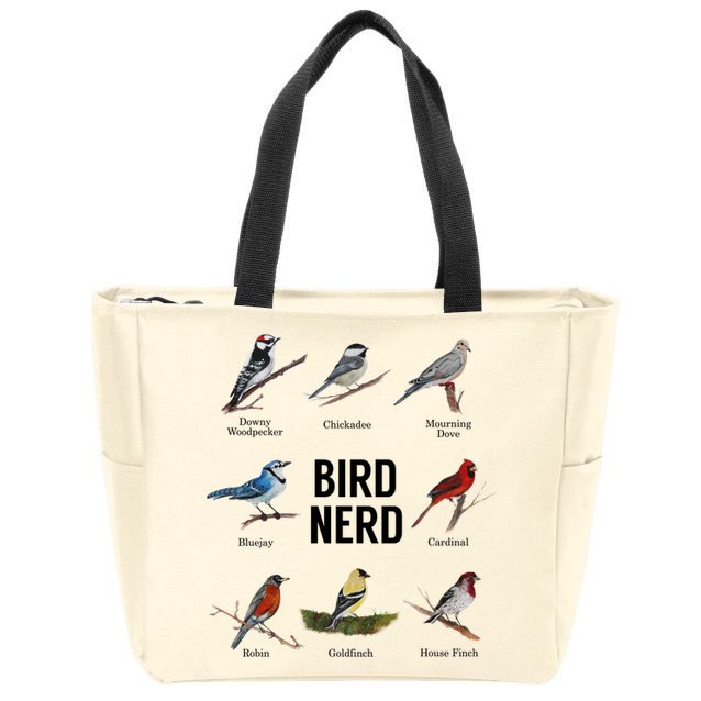 Bird Nerd Bird Lover Or Watcher Gift Zip Tote Bag