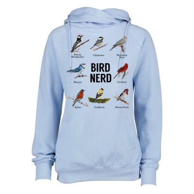 Bird Nerd Bird Lover Or Watcher Gift Womens Funnel Neck Pullover Hood
