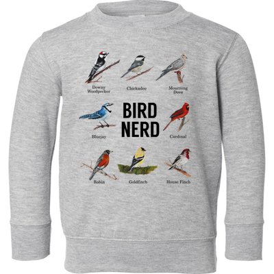 Bird Nerd Bird Lover Or Watcher Gift Toddler Sweatshirt
