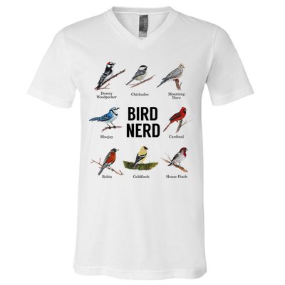 Bird Nerd Bird Lover Or Watcher Gift V-Neck T-Shirt