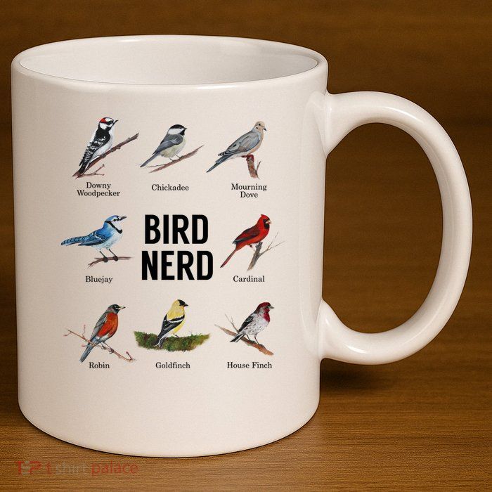 Bird Nerd Bird Lover Or Watcher Gift 11oz C Handle Ceramic Mug
