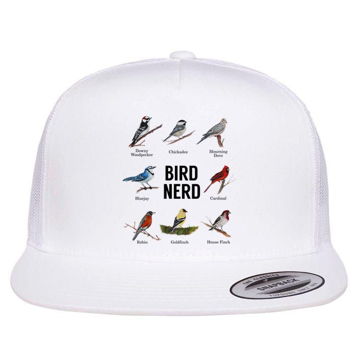 Bird Nerd Bird Lover Or Watcher Gift Flat Bill Trucker Hat
