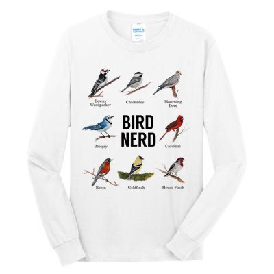 Bird Nerd Bird Lover Or Watcher Gift Tall Long Sleeve T-Shirt