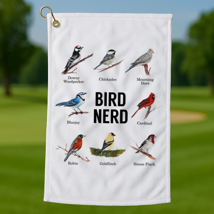 Bird Nerd Bird Lover Or Watcher Gift Golf Towel