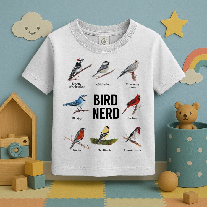 Bird Nerd Bird Lover Or Watcher Gift Toddler T-Shirt