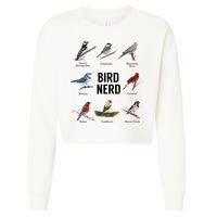 Bird Nerd Bird Lover Or Watcher Gift Cropped Pullover Crew