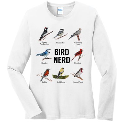 Bird Nerd Bird Lover Or Watcher Gift Ladies Long Sleeve Shirt