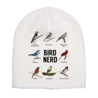 Bird Nerd Bird Lover Or Watcher Gift Short Acrylic Beanie