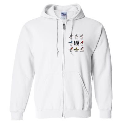 Bird Nerd Bird Lover Or Watcher Gift Full Zip Hoodie