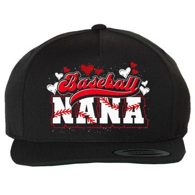 Baseball Nana Baseball Player Grandma Baseball Fan Baseball Wool Snapback Cap