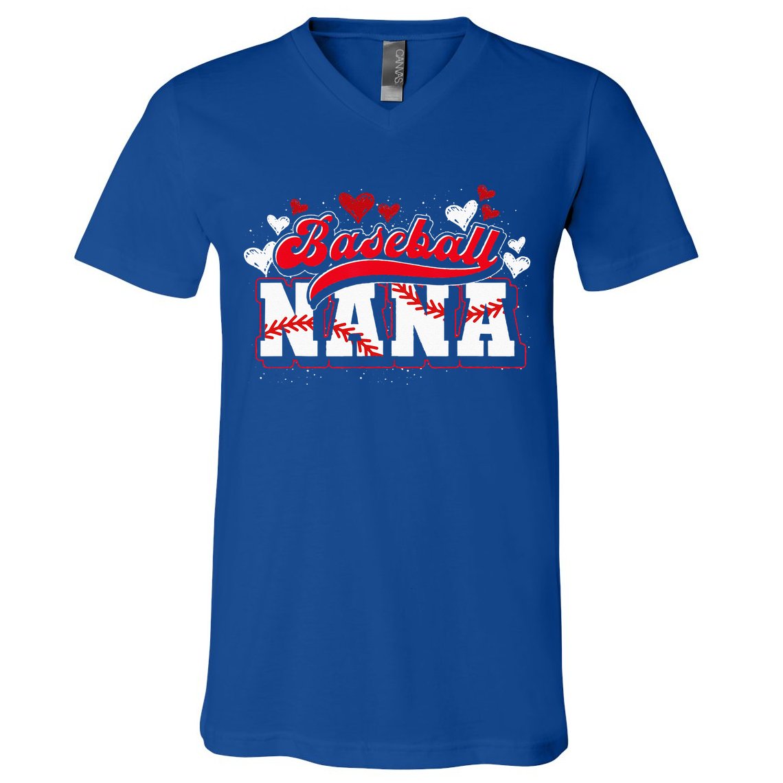 Baseball Nana Baseball Player Grandma Baseball Fan Baseball V-Neck T-Shirt