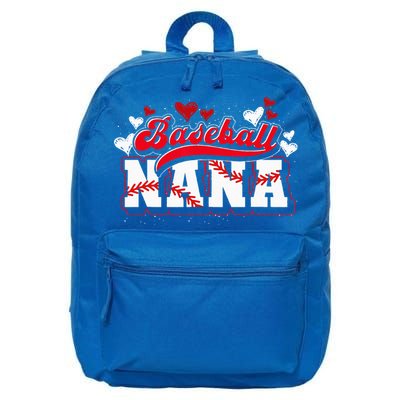 Baseball Nana Baseball Player Grandma Baseball Fan Baseball 16 in Basic Backpack