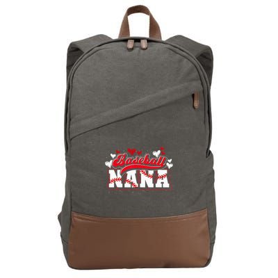 Baseball Nana Baseball Player Grandma Baseball Fan Baseball Cotton Canvas Backpack