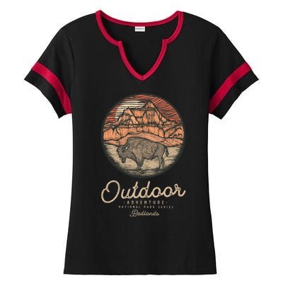 Badlands National Ladies Halftime Notch Neck Tee