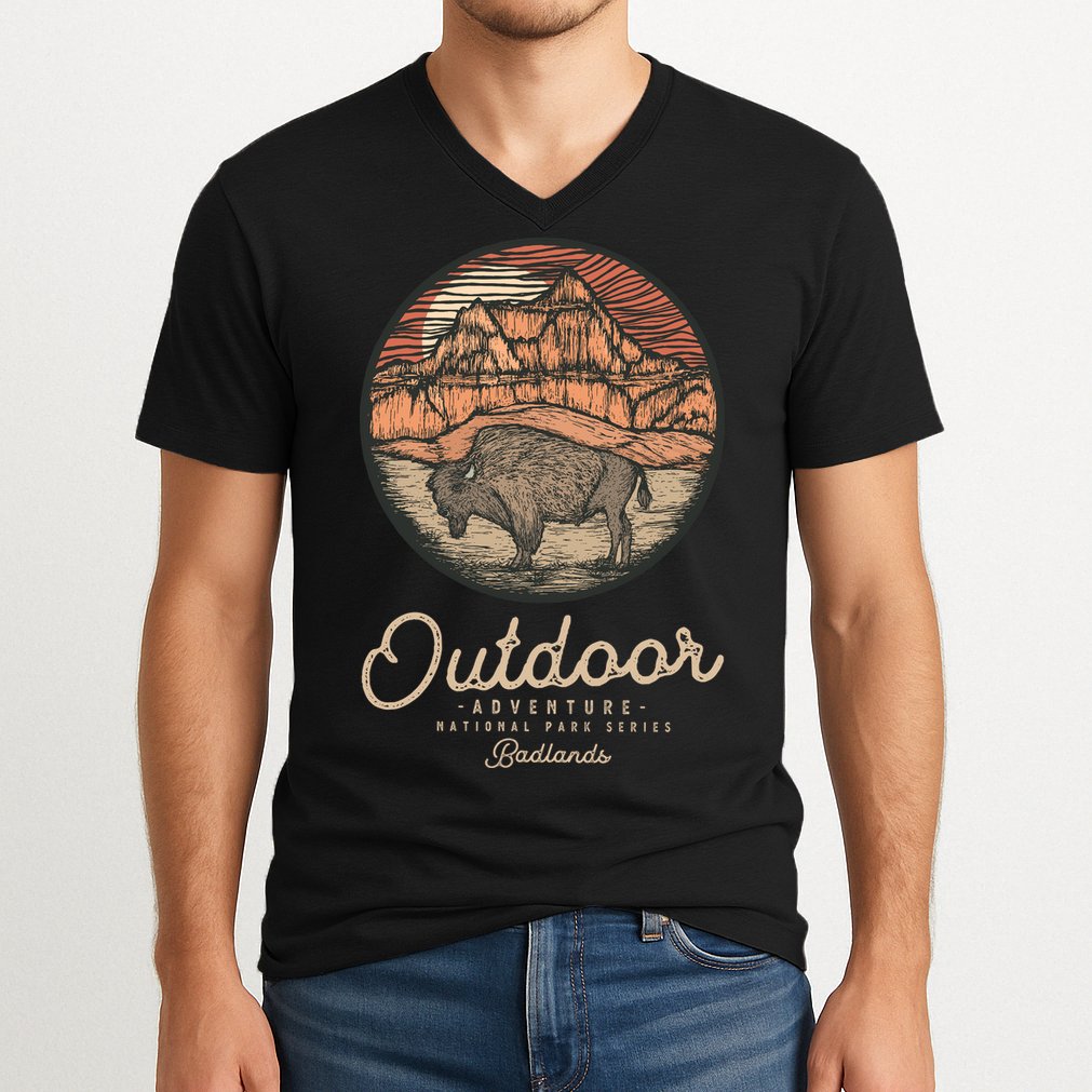 Badlands National V-Neck T-Shirt