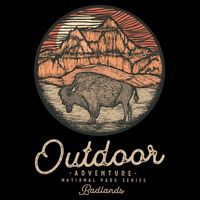 Badlands National V-Neck T-Shirt