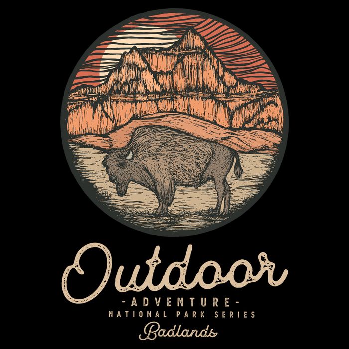 Badlands National V-Neck T-Shirt