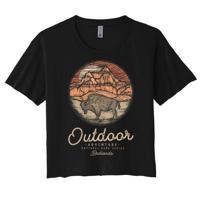 Badlands National Women's Crop Top Tee