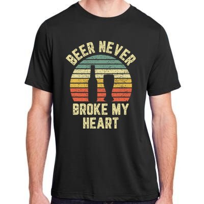 Beer Never Broke My Heart Funny Beer Adult ChromaSoft Performance T-Shirt