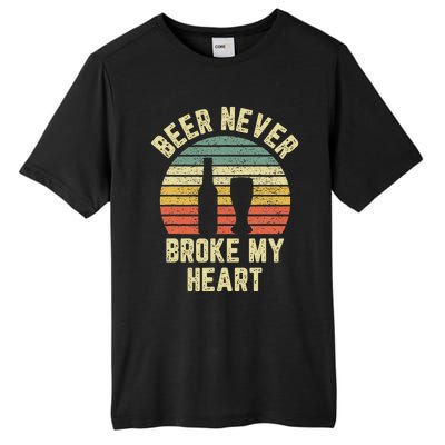 Beer Never Broke My Heart Funny Beer Tall Fusion ChromaSoft Performance T-Shirt