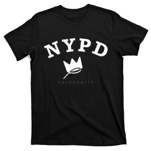 Blue Ny Campus Artwork Police University Crown T-Shirt