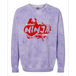 Budget Ninja Costume Funny Halloween Colorblast Crewneck Sweatshirt