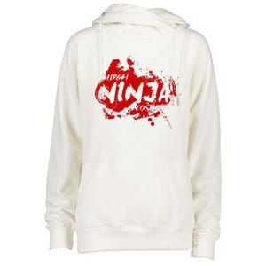 Budget Ninja Costume Funny Halloween Womens Funnel Neck Pullover Hood