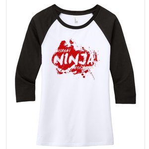 Budget Ninja Costume Funny Halloween Women's Tri-Blend 3/4-Sleeve Raglan Shirt