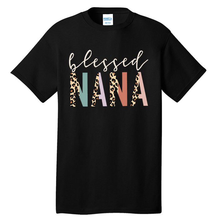 Blessed Nana Cute Leopard funny mother's day Tall T-Shirt