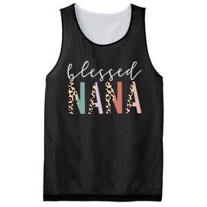 Blessed Nana Cute Leopard funny mother's day Mesh Reversible Basketball Jersey Tank