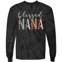 Blessed Nana Cute Leopard funny mother's day Tie-Dye Long Sleeve Shirt