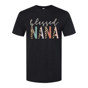 Blessed Nana Cute Leopard funny mother's day Softstyle CVC T-Shirt