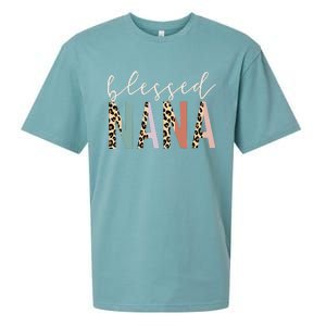 Blessed Nana Cute Leopard funny mother's day Sueded Cloud Jersey T-Shirt