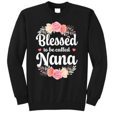 Blessed Nana Christian Grandma Floral MotherS Day Sweatshirt