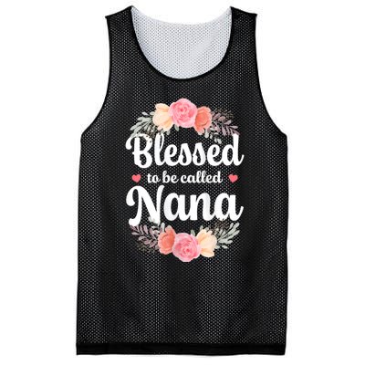 Blessed Nana Christian Grandma Floral MotherS Day Mesh Reversible Basketball Jersey Tank