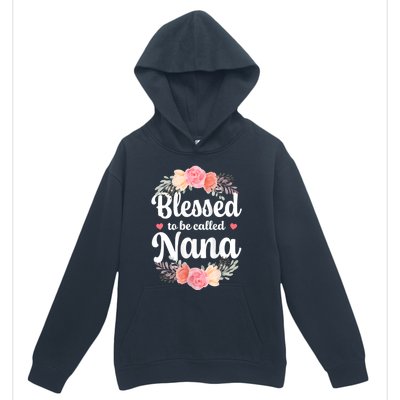 Blessed Nana Christian Grandma Floral MotherS Day Urban Pullover Hoodie