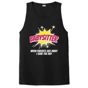 Babysitter Nanny Care Care Superhero Theme Gift PosiCharge Competitor Tank