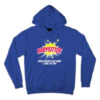 Babysitter Nanny Care Care Superhero Theme Gift Hoodie