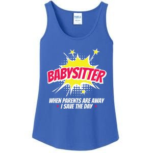 Babysitter Nanny Care Care Superhero Theme Gift Ladies Essential Tank