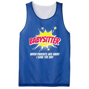 Babysitter Nanny Care Care Superhero Theme Gift Mesh Reversible Basketball Jersey Tank