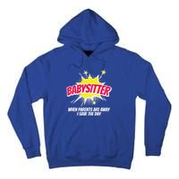 Babysitter Nanny Care Care Superhero Theme Gift Tall Hoodie