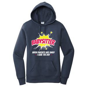 Babysitter Nanny Care Care Superhero Theme Gift Women's Pullover Hoodie