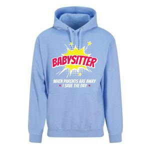 Babysitter Nanny Care Care Superhero Theme Gift Unisex Surf Hoodie