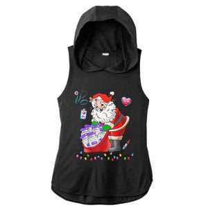 Botox Nurse Christmas Aesthetic Nurse Injecto Botox Santa Ladies PosiCharge Tri-Blend Wicking Draft Hoodie Tank