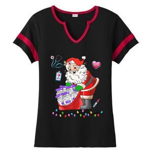 Botox Nurse Christmas Aesthetic Nurse Injecto Botox Santa Ladies Halftime Notch Neck Tee