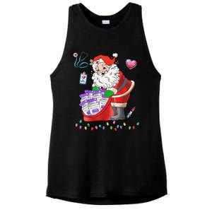 Botox Nurse Christmas Aesthetic Nurse Injecto Botox Santa Ladies PosiCharge Tri-Blend Wicking Tank