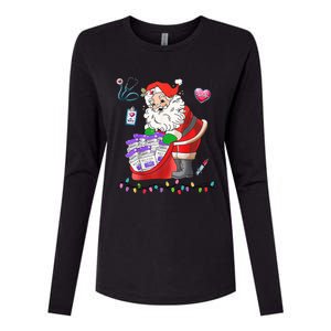 Botox Nurse Christmas Aesthetic Nurse Injecto Botox Santa Womens Cotton Relaxed Long Sleeve T-Shirt